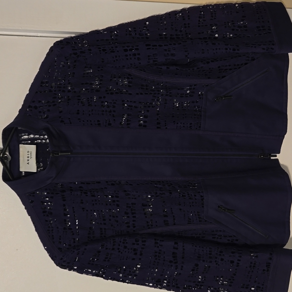 Akris Punto Womens Size 4 Zip Jacket Blazer